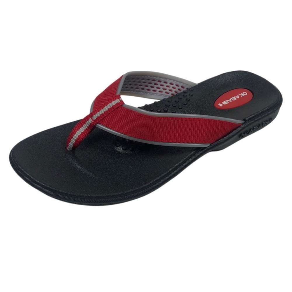 Okabashi Womans Red Flip Flops Size M (6.5-7.5)